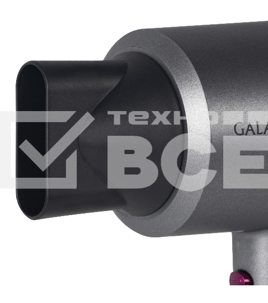 Набор для укладки волос, Galaxy Line GL 4722, серый: фен GL4722/1, 2000 Вт, защита мотора от перегрева, 2 скорости потока воздуха, 3 температурных режима, функция «Холодный воздух», насадка-концентратор, встроенное зеркало, щипцы GL4722/2, 40 Вт, нагреват