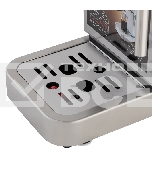 Кофеварка рожковая Endever Costa-1075 стальной, исп. кофе - молотый, 1.4 л, 1450 Вт, 20 Бар.