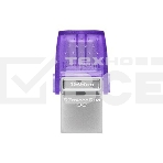 Флеш диск Kingston 128Gb DataTraveler microDuo 3C DTDUO3CG3/128GB USB3.0 фиолетовый, фото 1
