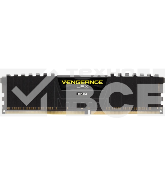 Оперативная память Corsair Vengeance LPX, DDR4, 32GB (2x16GB), 3200MHz, CL16, DIMM, с радиаторами, черный