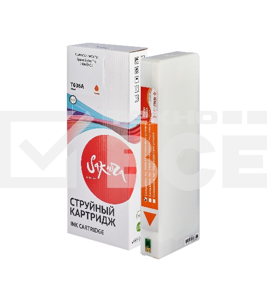 Картридж струйный Sakura C13T636A00 (T636A Orange) для Epson, оранжевый, 700 мл.