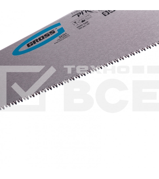 Ножовка Gross 24101 по дереву piranha 500мм 7-8 tpi зуб - 3d каленый зуб двухкомпонентная рукоять