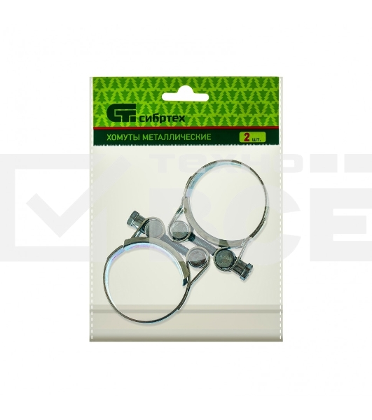 Хомуты металлические Сибртех силовые 44-47 мм ширина 22 мм шарнирный, W1, 2 шт