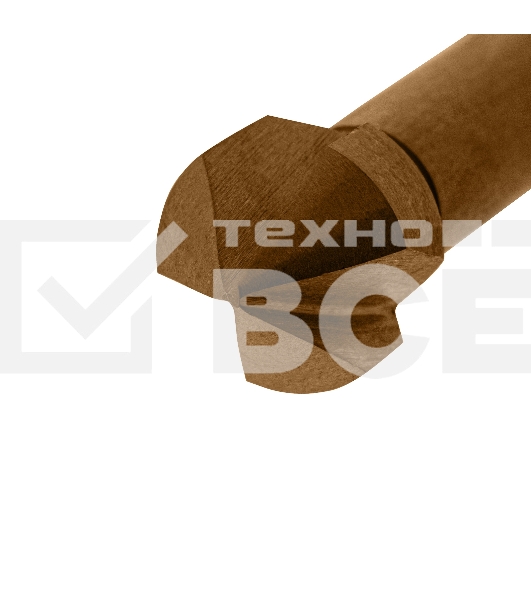 Зенковка конусная под М6, HSS, по металлу, цилиндрический хвостовик Denzel