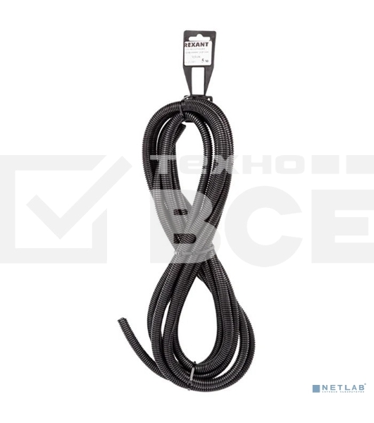 Трубa автомобильная гофрированная ПП, Ø9,8 мм, разрезная, бухта 10 м/уп.