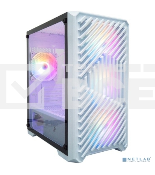 Компьютерный корпус 1STPLAYER TRILOBITE T5 White / mATX, TG / 4x120mm LED fans inc. / T5-WH-4F1-W