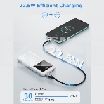 Внешний аккумулятор Vention 10000mAh(M/C-A/A)22.5W Белый с LED Дисплеем, фото4