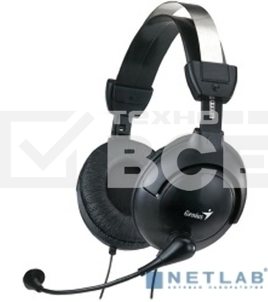Наушники с микрофоном Genius HS-505X черный 1.5м