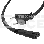 Кабель питания GCR 2.0m, CEE 7/16 / IEC C7, черный, 2*0,5mm, GCR-54294, фото2