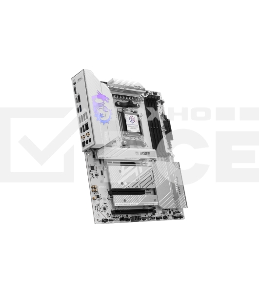 Материнская плата MSI MPG B850 EDGE TI WIFI, AM5, AMD B850, 4xDDR5, 4xSATA, 4xM.2, 1xPCIe 5.0 x16, 1xPCIe 4.0 x4, 1xPCIe 3.0 x1, 1xHDMI, 1x5Gb LAN, Wi-Fi 7, Bluetooth 5.4, 3xUSB-C 10Gbps, 1xUSB-C 20Gbps, 5xUSB-A 10Gbps, 4xUSB-A 2.0, 1xS/PDIF, 2x3.5 мм, 7.