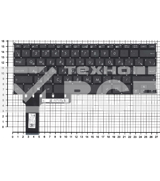 Клавиатура для ноутбука Asus TP201SA черная