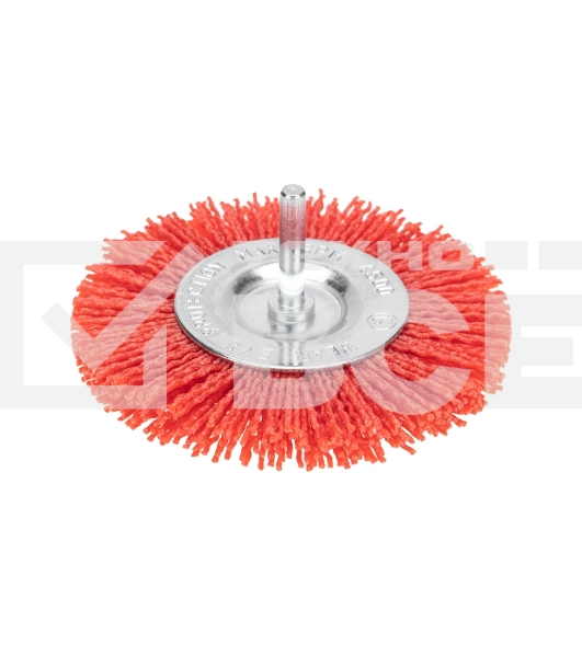 Щетка дисковая для дрели Kranz нейлоновая проволока с абразивным покрытием, 100 мм