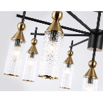 Люстра Ambrella light LH55258/9 BK/BS/CL черный/латунь/прозрачный E14*9 max 40W D770*530, фото6