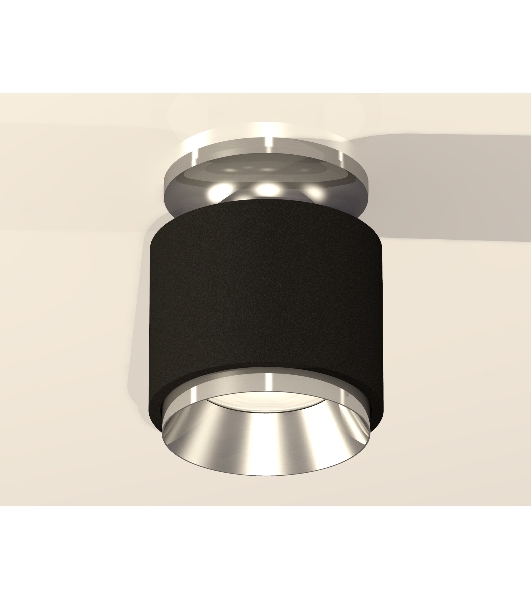 Светильник Ambrella Light XS7511080 SBK/PSL черный песок/серебро полированное MR16 GU5.3 (N7927, C7511, N7032)