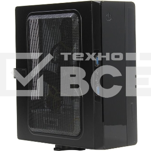 Компьютерный корпус Powerman <EQ101BK> slim ATX 200W Black [6117857] (8cm Fan, 2* USB 3.0, Audio, PM-200ATX-PRO APFC)