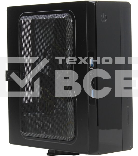Компьютерный корпус Powerman <EQ101BK> slim ATX 200W Black [6117857] (8cm Fan, 2* USB 3.0, Audio, PM-200ATX-PRO APFC)