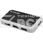 Разветвитель USB Defender  QUADRO INFIX USB2.0 - 4 порта, скор. - до 480 Мбит/с, + кабель USB 2.0 A(M) - MiniB (M) - 1м., фото 1