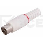 Разъем штекер TV PROconnect без пайки белый, фото 1