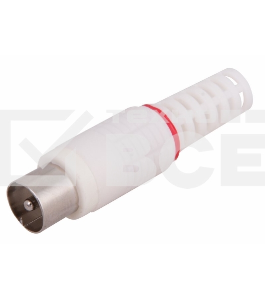 Разъем штекер TV PROconnect без пайки белый