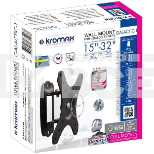 Кронштейн для телевизора Kromax GALACTIC-1 new черный 15