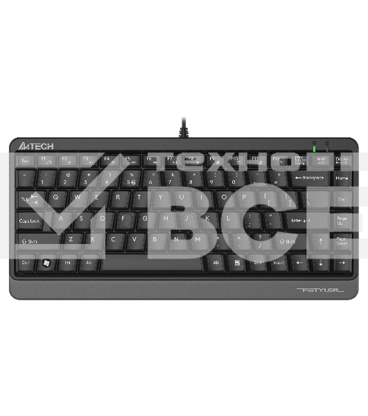 Клавиатура A4Tech Fstyler FKS11 проводная, USB, черный/серый