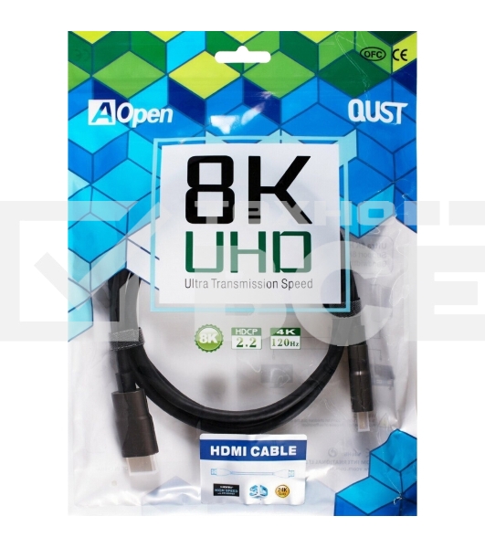 Кабель HDMI 19M/M,ver. 2.1, 8K@60 Hz 1.5m iOpen (Aopen/Qust/VCOM ) <ACG863-1.5M>