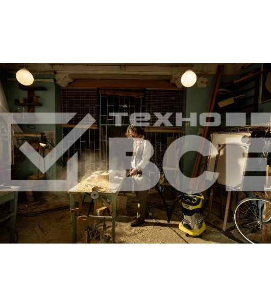 Строительный пылесос Karcher WD 6 P S V-30/6/22/T желтый, 1300 Вт, уборка сухая/сбор воды, пылесборник мешок/контейнер, 30 л