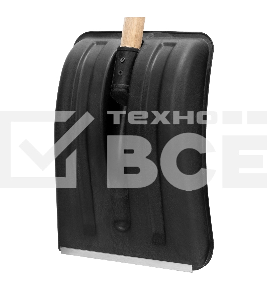 Лопата для уборки снега пластиковая, 275х365х865 мм, деревянный черенок// Sparta