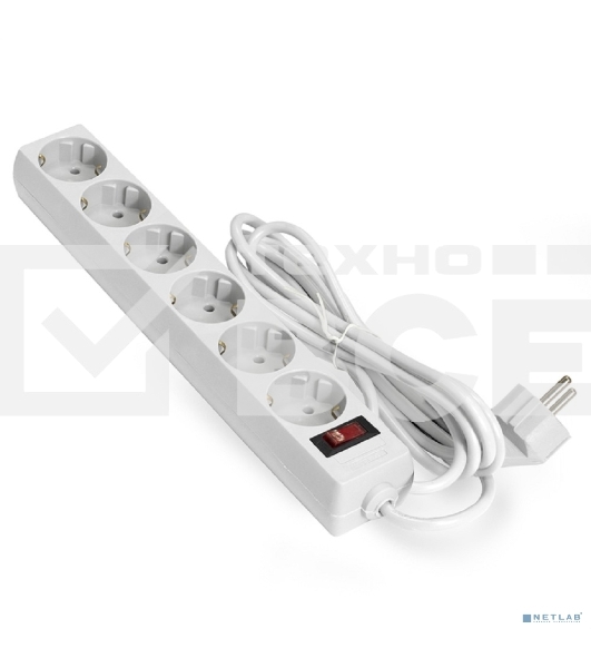 Сетевой фильтр ExeGate EX221229RUS SP-6-5W (6 розеток, 5м, евровилка, белый)