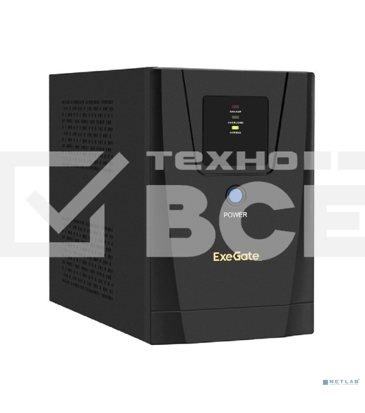 Источник бесперебойного питания ExeGate EX292801RUS SpecialPro UNB-1600.LED.AVR.2SH.3C13 <1600VA/950W, LED, AVR, 2*Schuko+3*C13, съемн.кабель, металлический корпус, Black>