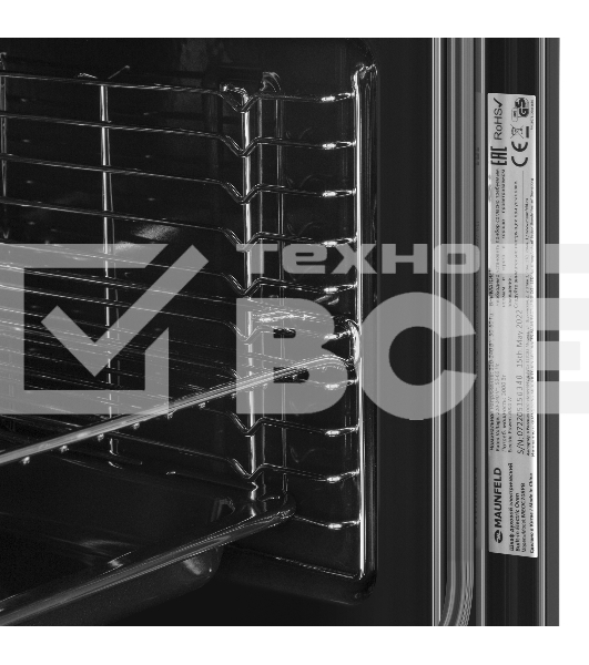 Шкаф духовой электрический Maunfeld MEOC708PB, встраиваемый