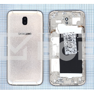 Задняя крышка для Samsung Galaxy J7 (2017) SM-J730F  золотая