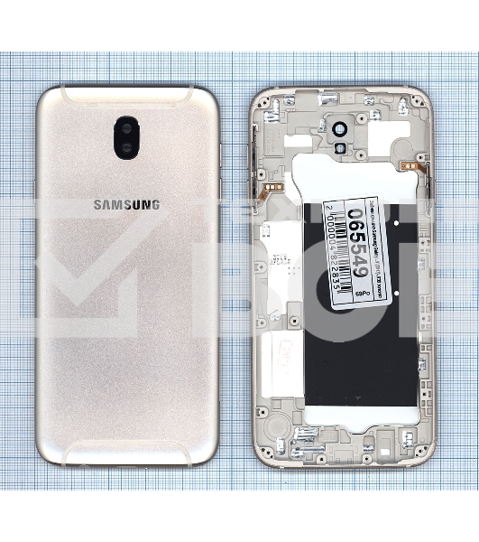 Задняя крышка для Samsung Galaxy J7 (2017) SM-J730F  золотая