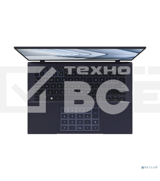 Ноутбук ASUS B9403CVAR-PP1795X 14'(2880x1800 OLED)/Intel Core 7 150U(1.8Ghz)/32Gb/1024PCISSDGb/noDVD/Int:shared/Cam/BT/WiFi/63WHr/war 1y/0.95kg/Star Black/Win11Pro + магн корп; NumberPad; чехол; кабель microHDMI--RJ45