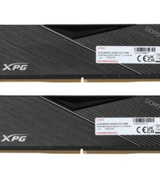 Оперативная память XPG Lancer, DDR5, 64GB (2x32GB), 6400MHz, CL32, DIMM, с радиаторами, RGB, белый