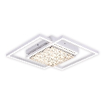 Управляемый светодиодный светильник с хрусталем Ambrella light FA112 WH белый 96W 850*660*110 (ПДУ РАДИО 2.4), фото 1