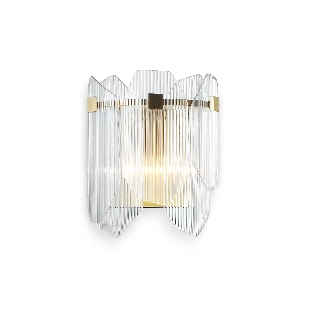 Настенный светильник Ambrella light LH31257/2 BS/CL латунь/прозрачный E14*2 max 40W 220*150*270