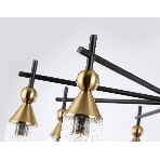 Люстра Ambrella light LH55258/9 BK/BS/CL черный/латунь/прозрачный E14*9 max 40W D770*530, фото5