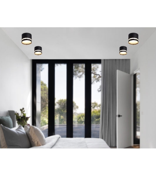 Светильник Ambrella light TN6572 BK черный IP44 GX53 max 15W D82*65