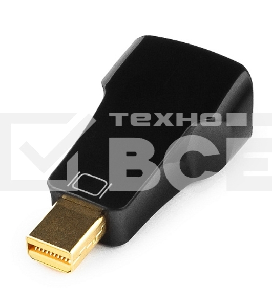 Переходник miniDisplayPort - VGA, Cablexpert A-mDPM-VGAF-01, 20M/15F, черный, пакет