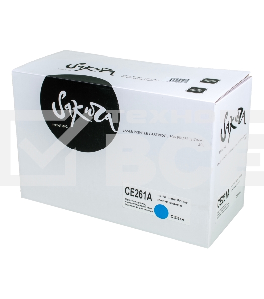 Картридж лазерный Sakura CE261A для HP Color LaserJet CP4020/4025/4520/4525, синий, 11000 к.