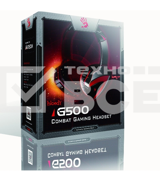 Гарнитура A4Tech Bloody G500 черный/красный (1.5 м) микрофон
