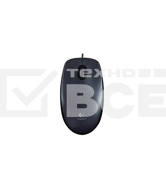 Мышь проводная Logitech M100/100R DARK/GREY (темно-серая/черная), 1000 dpi, USB, кнопки - 3