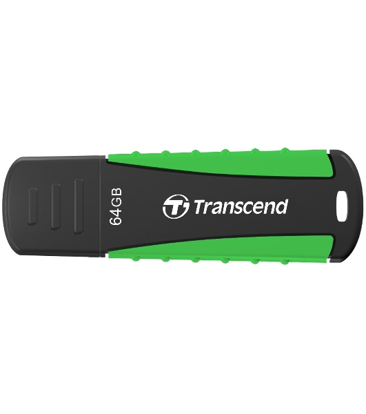 Флешка USB Transcend JetFlash 810 (TS64GJF810), 64Gb, USB 3.0, R/W 100/40, черный/зеленый