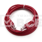 Патч-корд Buro cat5E 2м красный RJ-45 (m)-RJ-45 (m), фото 1