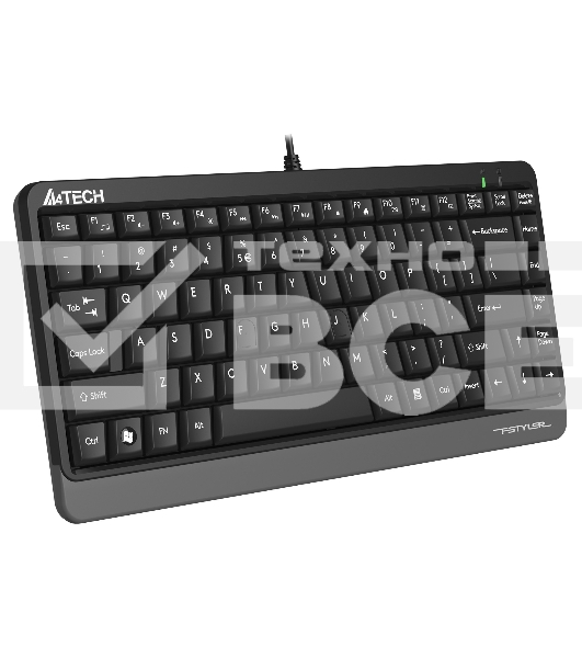 Клавиатура A4Tech Fstyler FKS11 проводная, USB, черный/серый