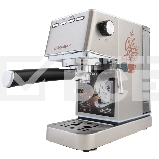 Кофеварка рожковая Endever Costa-1075 стальной, исп. кофе - молотый, 1.4 л, 1450 Вт, 20 Бар.