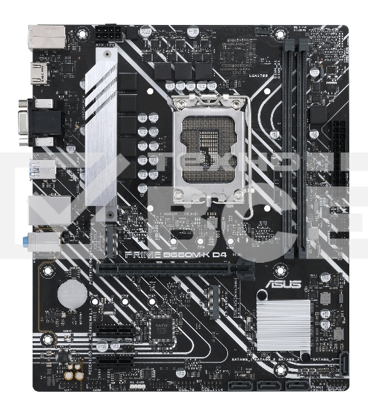 Материнская плата ASUS PRIME B660M-K D4, Socket LGA 1700, Intel B660, 2xDDR4, 4xSATA, 2xM.2, 1xPCIe 4.0 x16, 2xPCIe x1, 1xHDMI, 1xVGA, 1x 1Gb LAN, 4xUSB-A 3.2 Gen 1, 2xUSB-A 2.0, 3x3.5 мм, 7.1, mATX
