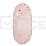 Мышь беспроводная Logitech Pebble M350 розовый, 1000 dpi, радиоканал, Bluetooth, USB, кнопки - 3, фото9