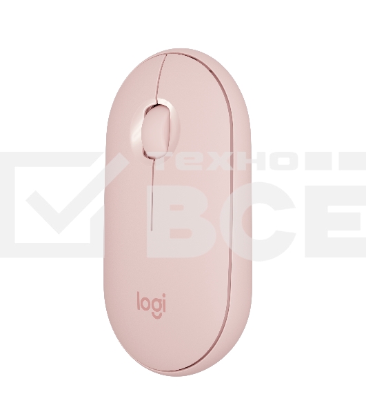 Мышь беспроводная Logitech Pebble M350 розовый, 1000 dpi, радиоканал, Bluetooth, USB, кнопки - 3